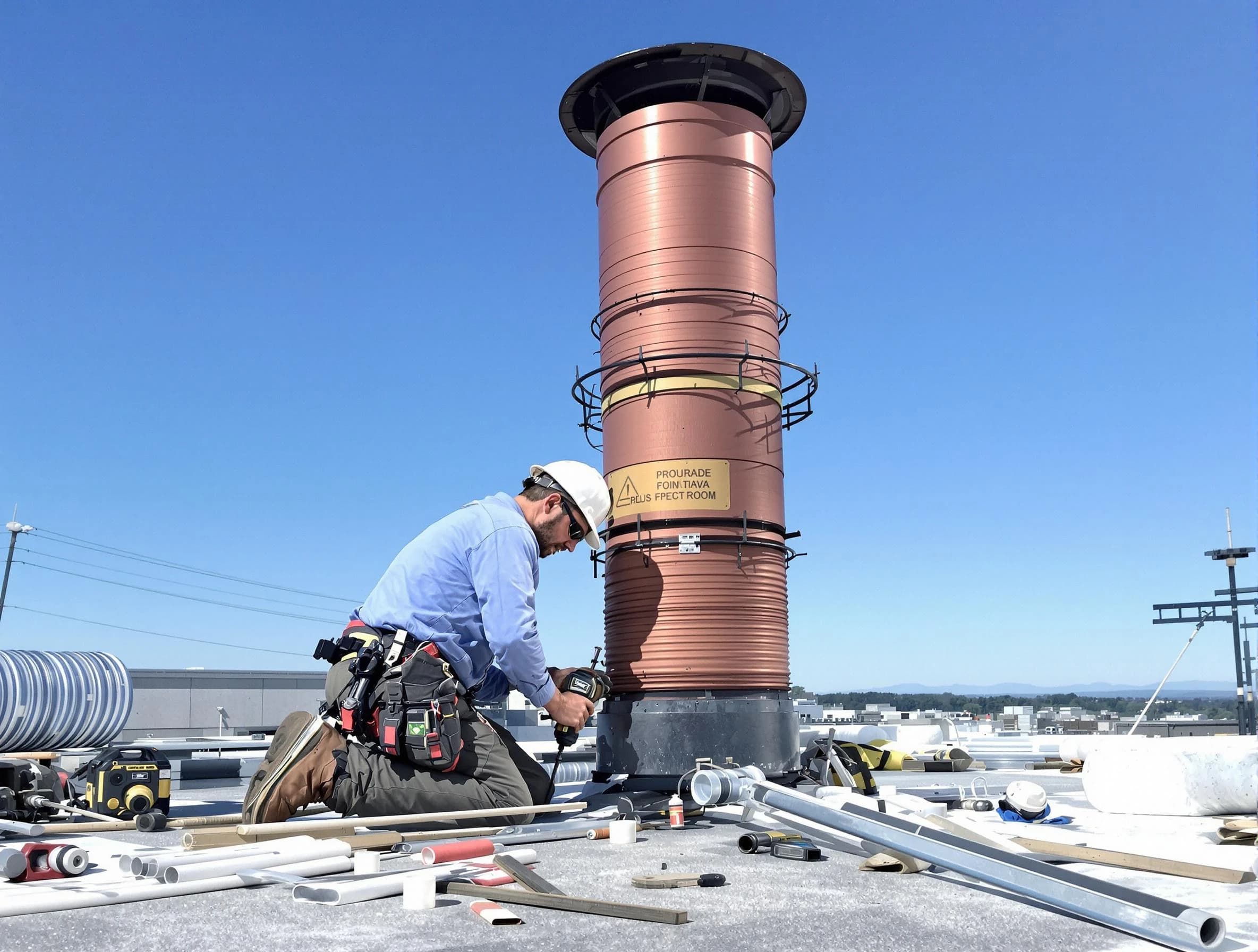 Installed chimney liner by Covington Chimney Sweep in Covington, GA