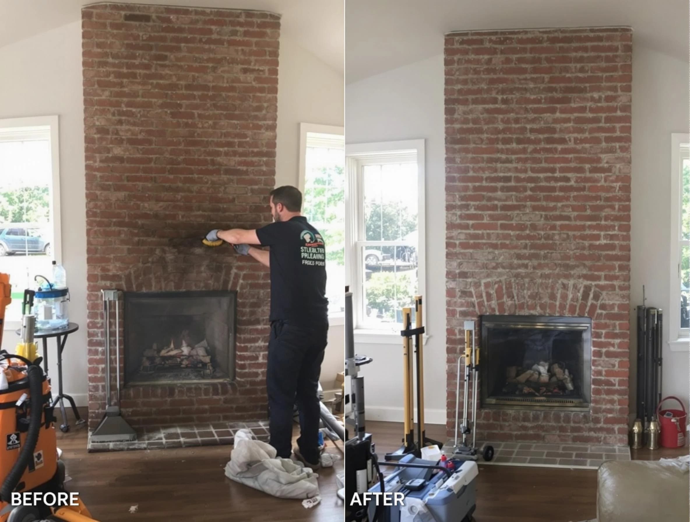 Finished chimney sweeping service by Covington Chimney Sweep in Covington, GA