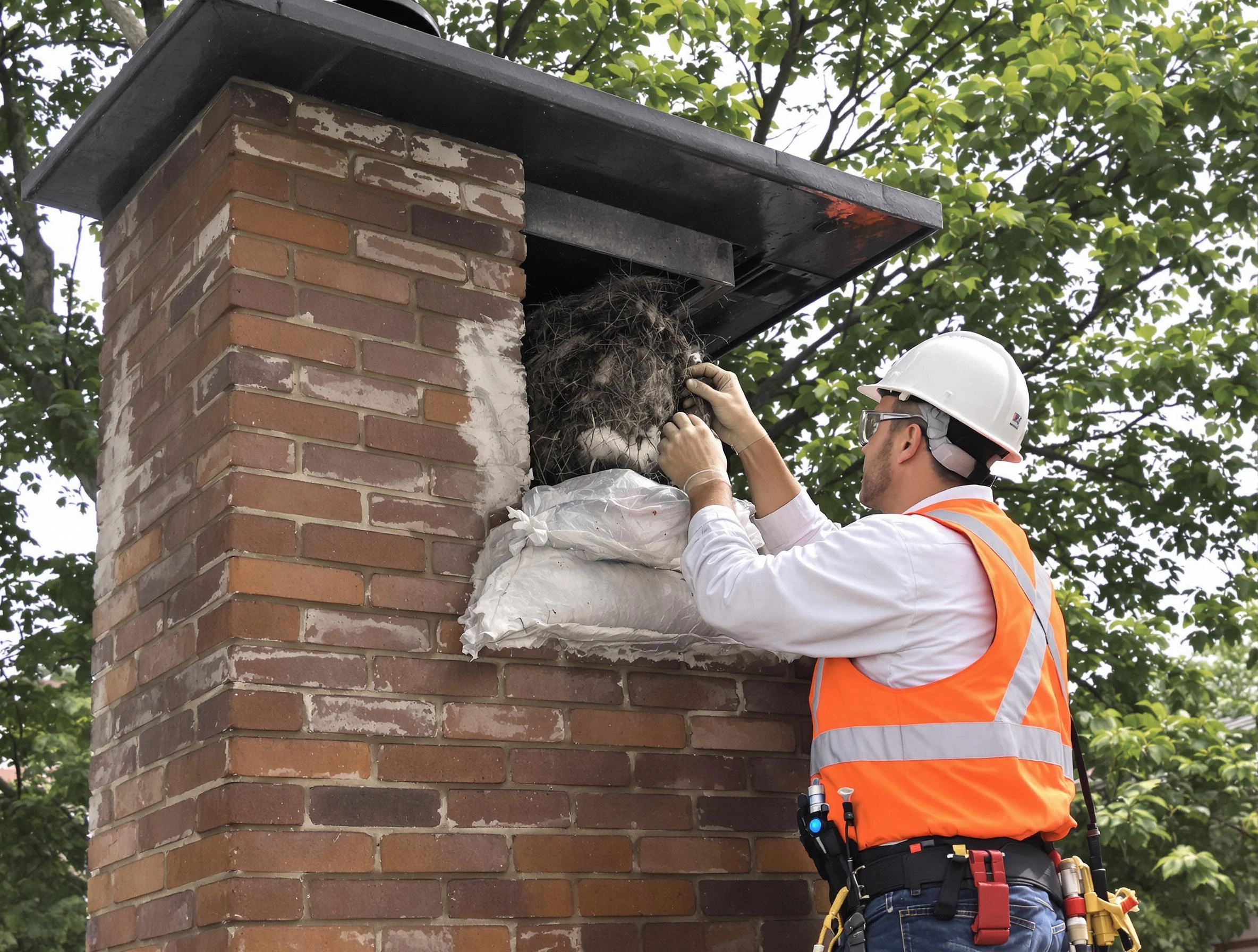 Humane removal of debris and animals by Covington Chimney Sweep in Covington, GA