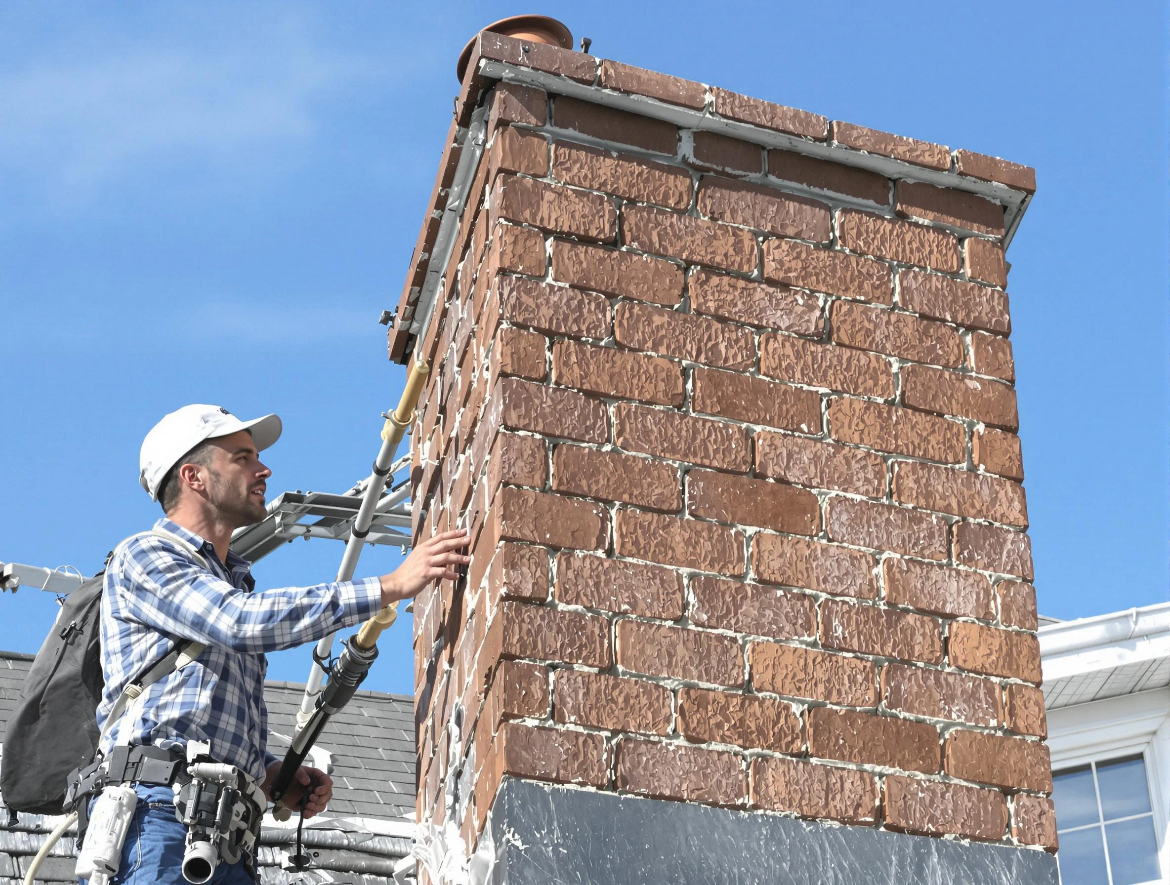 Brickwork for a chimney rebuild by Covington Chimney Sweep in Covington, GA