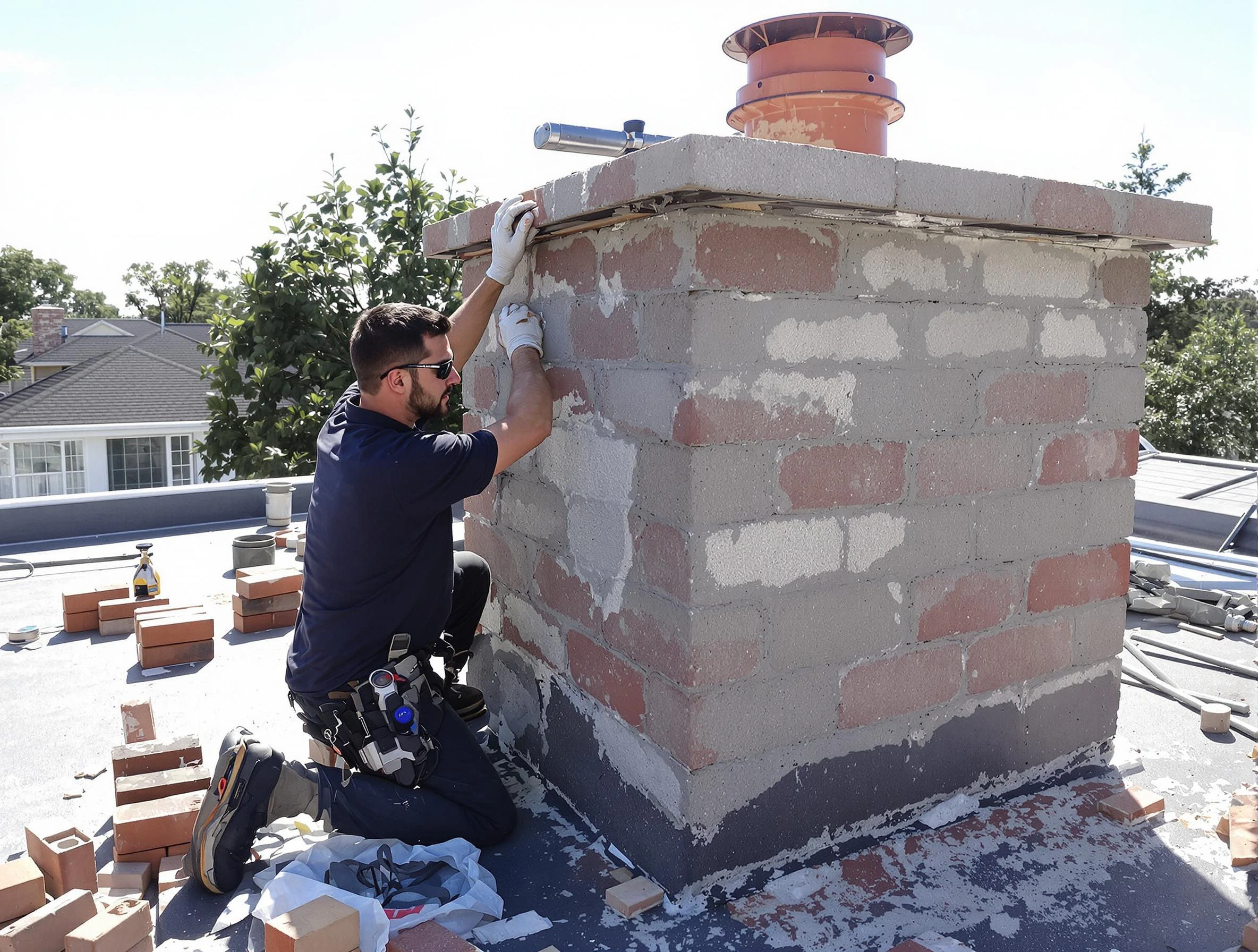 Advanced chimney repair process by Covington Chimney Sweep in Covington, GA